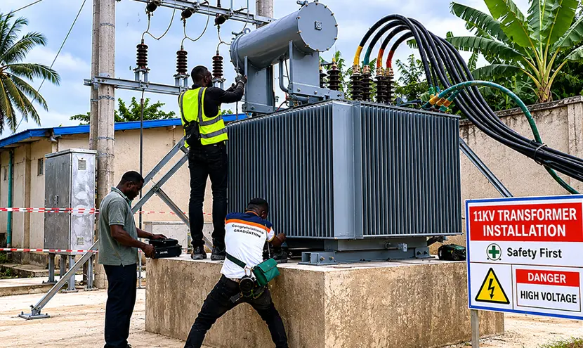 11kV oil-immersed transformer grid transformation project in Nigeria